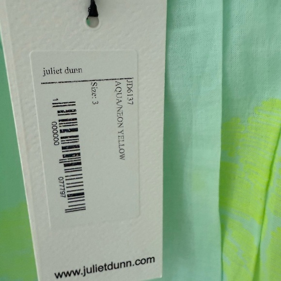 Juliet Dunn Baby Doll Dress Dhaka Print + Silver Trim NWT JD 3 Large Tuckernuck - Picture 4 of 8